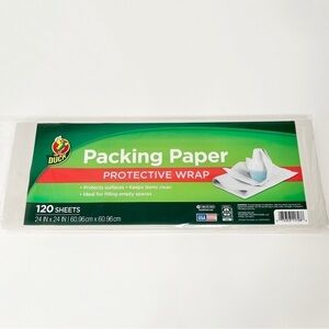 Duck White Packing Paper 120 Sheets Pack (4)